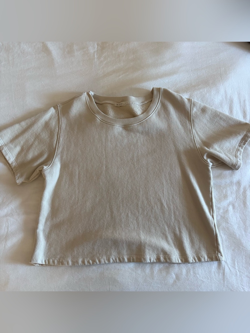 It is Well LA Short-Sleeve Crewneck Sweatshirt in Natural S